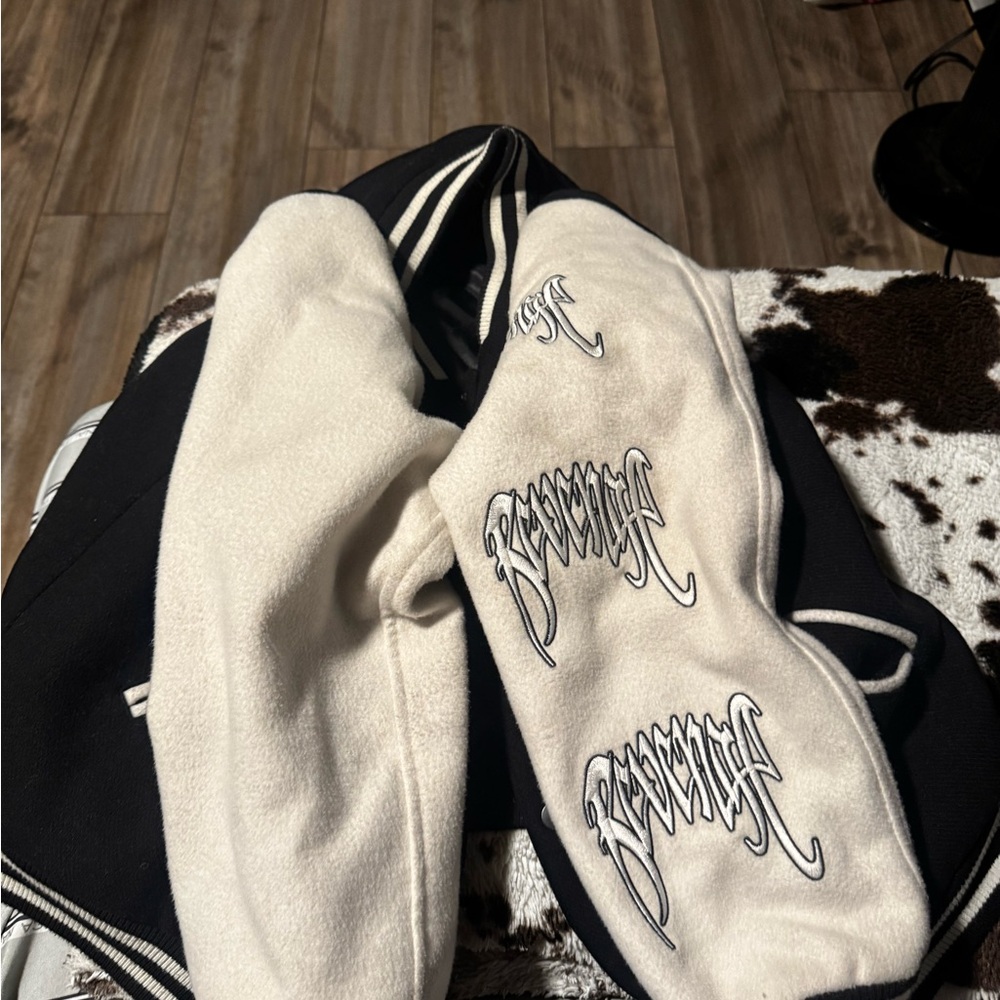 Revenge Clothing Black and White Bomber Jacket